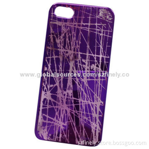 Plated PC case for iPhone 5/5S, vacuum plating, laser carve patterns, various colors